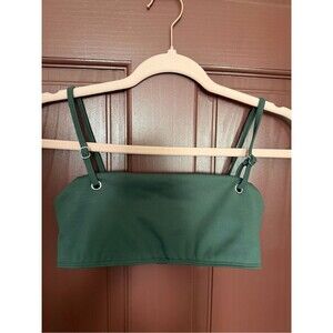 ALO Yoga Dark Green Double-Strap Crop Camisole